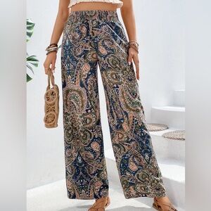 Saffron Skies Wide-Leg Pant
